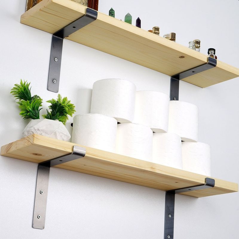 Casa si Gradina - Mobilier - Biblioteci si rafturi - Etajere - Etajera de perete, Hanah Home, lemn de molid, negru si nuc, 60x16x14 cm, 792EVL2802 - Infinity.ro