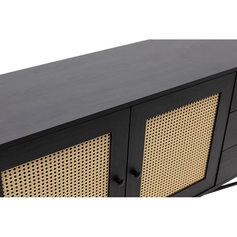 Casa si Gradina - Mobilier - Comode si corpuri - Console - Consola, Hanah Home, pal melaminat, negru, 160x40x90 cm - Infinity.ro