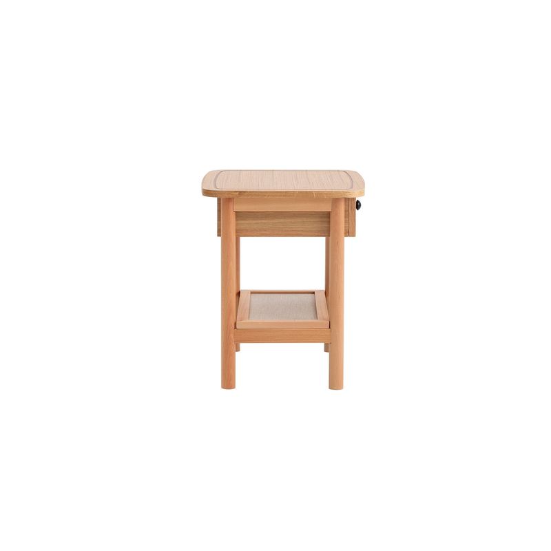 Casa si Gradina - Mobilier - Comode si corpuri - Noptiere - Noptiera, Hanah Home, mdf, natural lemn, 55x45x55 cm - Infinity.ro