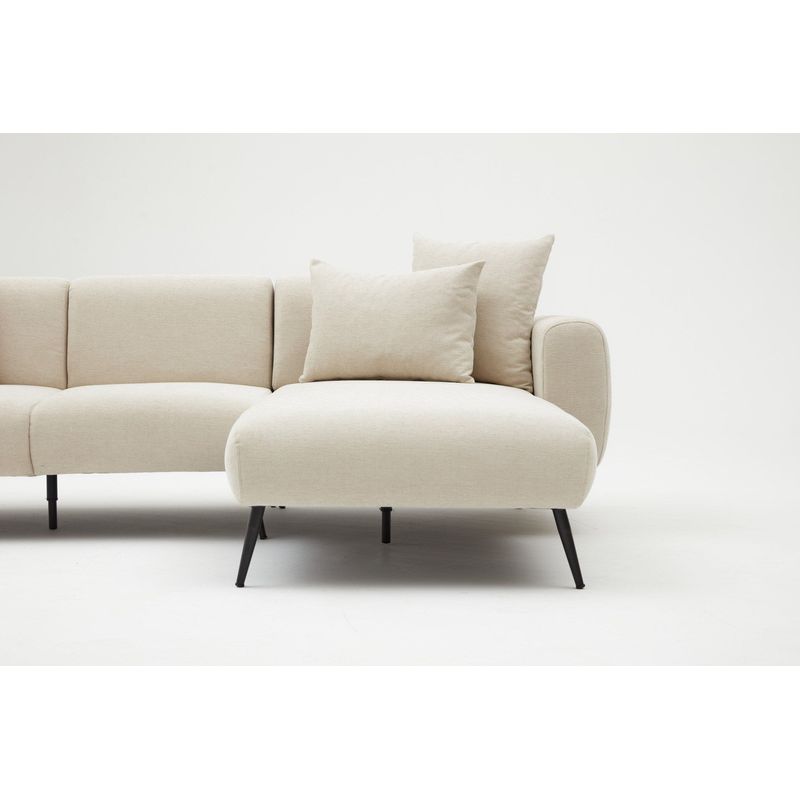 Casa si Gradina - Mobilier - Canapele si coltare - Coltare - Coltar, Atelier Del Sofa, lemn de fag, crem, 252x82x77 cm - Infinity.ro