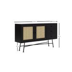 Casa si Gradina - Mobilier - Comode si corpuri - Console - Consola, Hanah Home, pal melaminat, negru, 160x40x90 cm - Infinity.ro