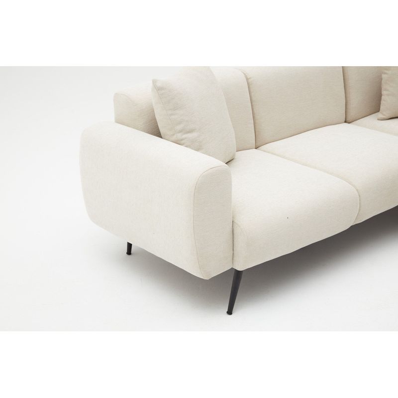 Casa si Gradina - Mobilier - Canapele si coltare - Coltare - Coltar, Atelier Del Sofa, lemn de fag, crem, 252x82x77 cm - Infinity.ro