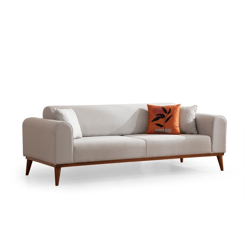 Casa si Gradina - Mobilier - Canapele si coltare - Canapele - Canapea extensibila, Atelier Del Sofa, lemn de fag, crem, 222x90x80 cm - Infinity.ro