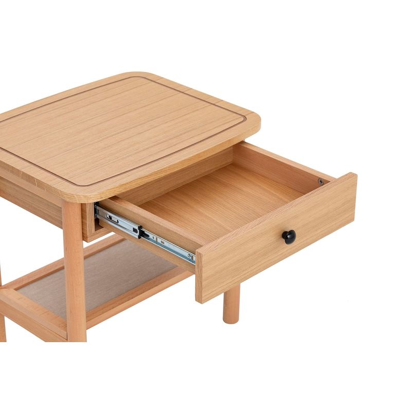 Casa si Gradina - Mobilier - Comode si corpuri - Noptiere - Noptiera, Hanah Home, mdf, natural lemn, 55x45x55 cm - Infinity.ro