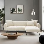 Casa si Gradina - Mobilier - Canapele si coltare - Coltare - Coltar, Atelier Del Sofa, lemn de fag, crem, 252x82x77 cm - Infinity.ro