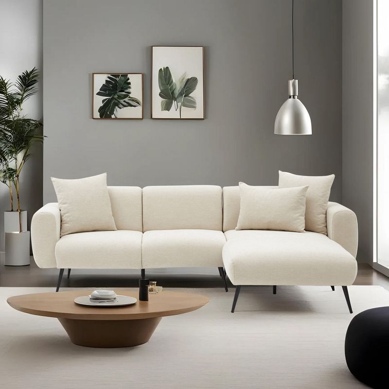 Casa si Gradina - Mobilier - Canapele si coltare - Coltare - Coltar, Atelier Del Sofa, lemn de fag, crem, 252x82x77 cm - Infinity.ro