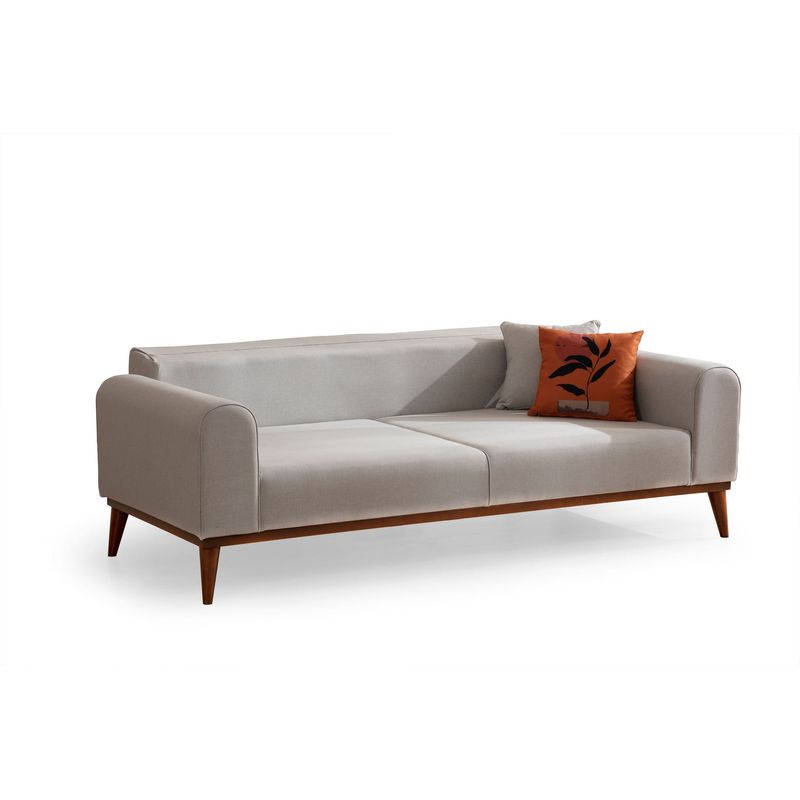 Casa si Gradina - Mobilier - Canapele si coltare - Canapele - Canapea extensibila, Atelier Del Sofa, lemn de fag, crem, 222x90x80 cm - Infinity.ro