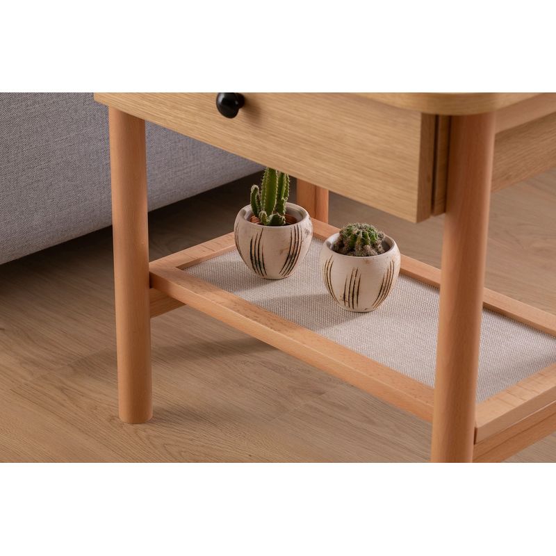 Casa si Gradina - Mobilier - Comode si corpuri - Noptiere - Noptiera, Hanah Home, mdf, natural lemn, 55x45x55 cm - Infinity.ro