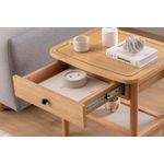Casa si Gradina - Mobilier - Comode si corpuri - Noptiere - Noptiera, Hanah Home, mdf, natural lemn, 55x45x55 cm - Infinity.ro