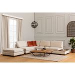 Casa si Gradina - Mobilier - Canapele si coltare - Coltare - Coltar cu puf, Hanah Home, material textil, bej, 193x313x97 cm - Infinity.ro