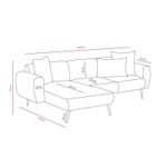 Casa si Gradina - Mobilier - Canapele si coltare - Coltare - Coltar, Atelier Del Sofa, lemn de fag, crem, 252x82x77 cm - Infinity.ro
