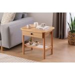 Casa si Gradina - Mobilier - Comode si corpuri - Noptiere - Noptiera, Hanah Home, mdf, natural lemn, 55x45x55 cm - Infinity.ro