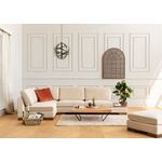 Casa si Gradina - Mobilier - Canapele si coltare - Coltare - Coltar cu puf, Hanah Home, material textil, bej, 193x313x97 cm - Infinity.ro