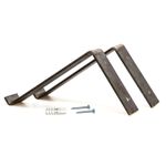 Casa si Gradina - Mobilier - Biblioteci si rafturi - Etajere - Etajera de perete, Hanah Home, lemn de molid, negru si nuc, 60x16x14 cm, 792EVL2802 - Infinity.ro