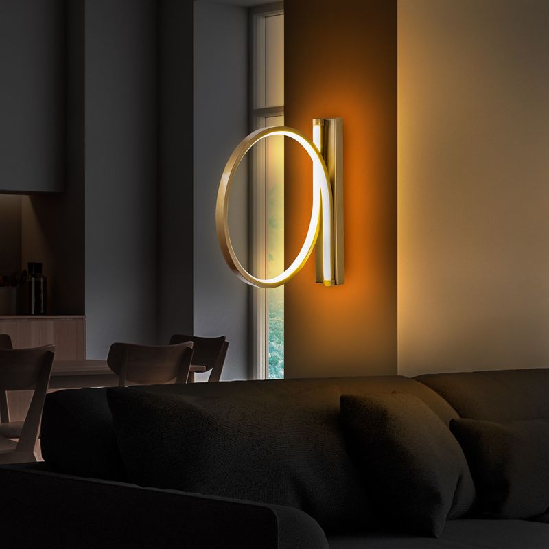 Casa si Gradina - Corpuri si surse de iluminat - Plafoniere, aplice si spoturi - Aplica, Opviq, metal, auriu, 30x50 cm, led 12w - Infinity.ro