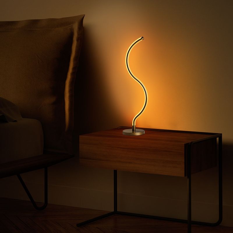 Casa si Gradina - Corpuri si surse de iluminat - Veioze si lampi - Veioze - Veioza, Opviq, metal, auriu, 25x40 cm - Infinity.ro