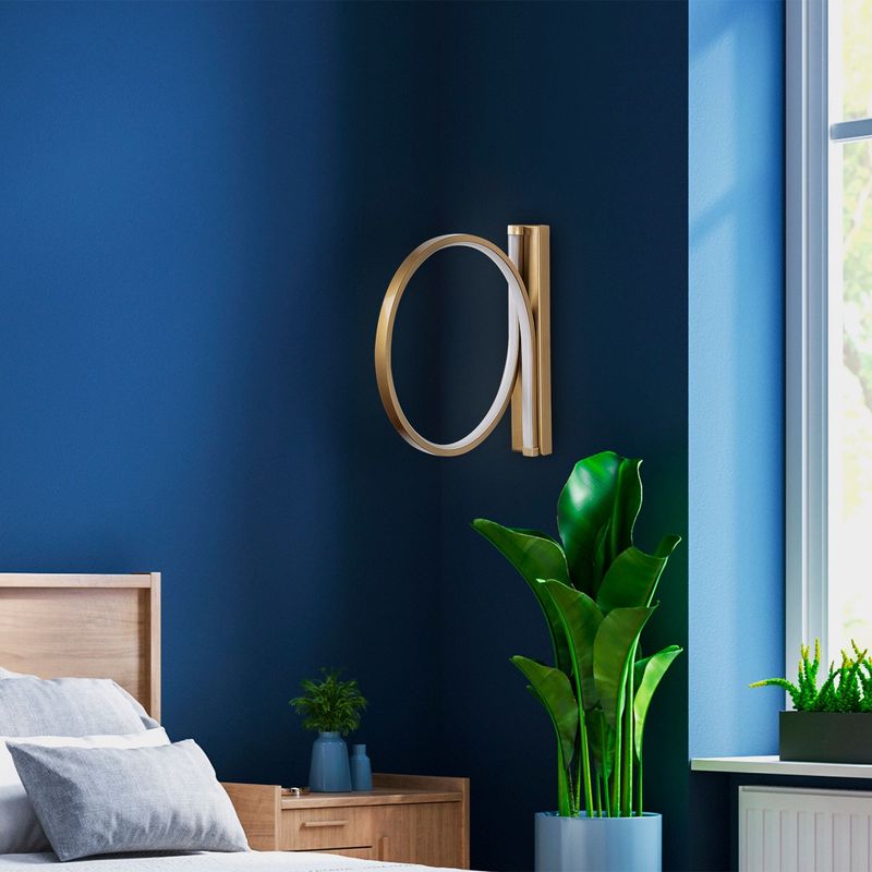 Casa si Gradina - Corpuri si surse de iluminat - Plafoniere, aplice si spoturi - Aplica, Opviq, metal, auriu, 30x50 cm, led 12w - Infinity.ro