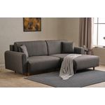 Casa si Gradina - Mobilier - Canapele si coltare - Coltare - Coltar extensibil, Atelier Del Sofa, 100% poliester, antracit, 246x160x85 cm - Infinity.ro