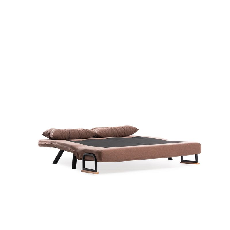 Casa si Gradina - Mobilier - Canapele si coltare - Canapele - Canapea extensibila, Hanah Home, stofa in, maro deschis, 175x133 cm - Infinity.ro