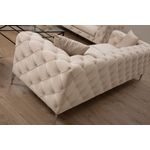 Casa si Gradina - Mobilier - Canapele si coltare - Canapele - Canapea 3 locuri, Hanah Home, poliester, ecru, 237x90x70 cm - Infinity.ro