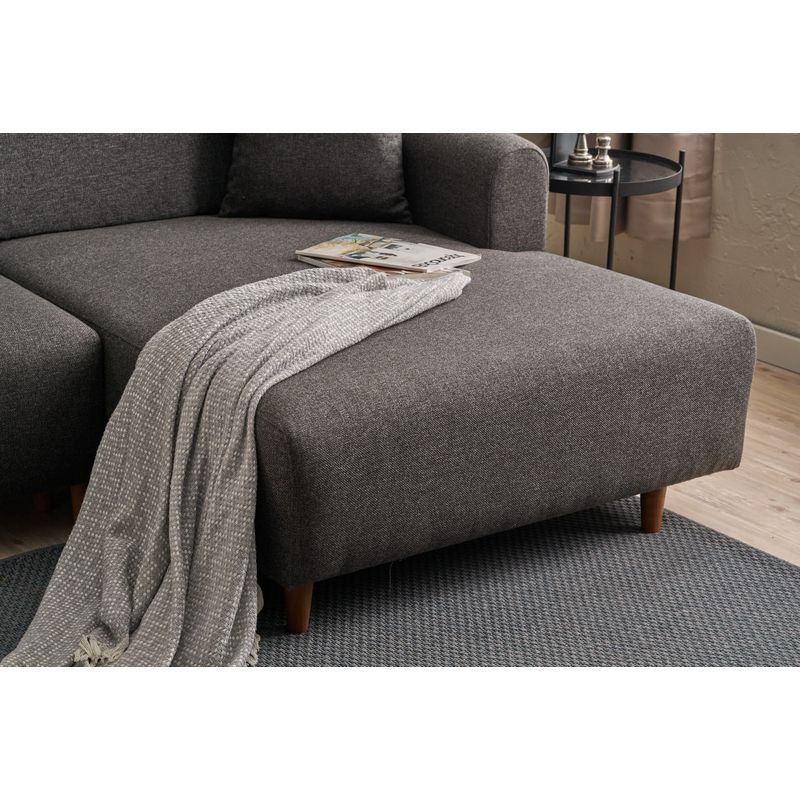 Casa si Gradina - Mobilier - Canapele si coltare - Coltare - Coltar extensibil, Atelier Del Sofa, 100% poliester, antracit, 246x160x85 cm - Infinity.ro