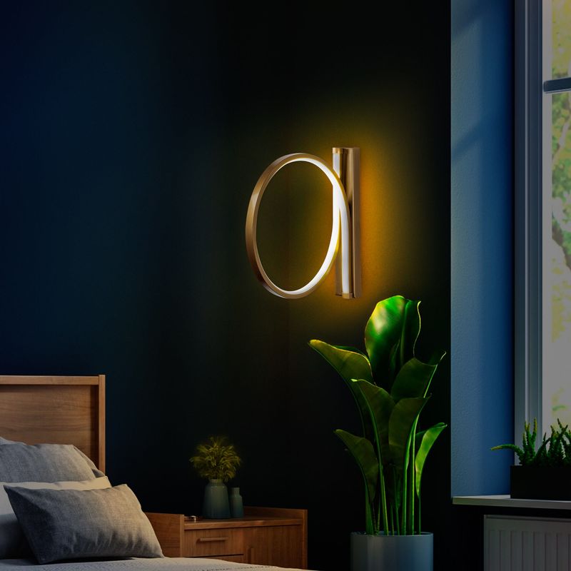 Casa si Gradina - Corpuri si surse de iluminat - Plafoniere, aplice si spoturi - Aplica, Opviq, metal, auriu, 30x50 cm, led 12w - Infinity.ro