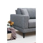 Casa si Gradina - Mobilier - Canapele si coltare - Canapele - Canapea extensibila 3 locuri, Hanah Home, cadru lemn fag si PAL, gri inchis, 210x90x85 cm - Infinity.ro