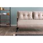 Casa si Gradina - Mobilier - Canapele si coltare - Canapele - Canapea extensibila, Atelier Del Sofa, metal, stofa in, crem, 175x133 cm - Infinity.ro