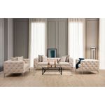 Casa si Gradina - Mobilier - Canapele si coltare - Canapele - Canapea 3 locuri, Hanah Home, poliester, ecru, 237x90x70 cm - Infinity.ro
