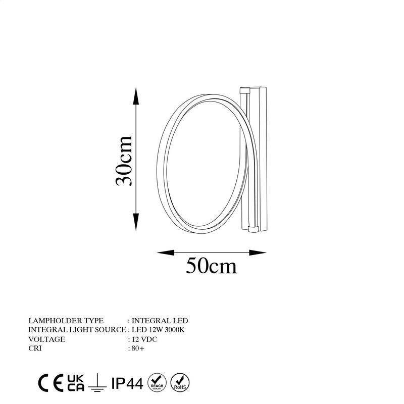 Casa si Gradina - Corpuri si surse de iluminat - Plafoniere, aplice si spoturi - Aplica, Opviq, metal, auriu, 30x50 cm, led 12w - Infinity.ro