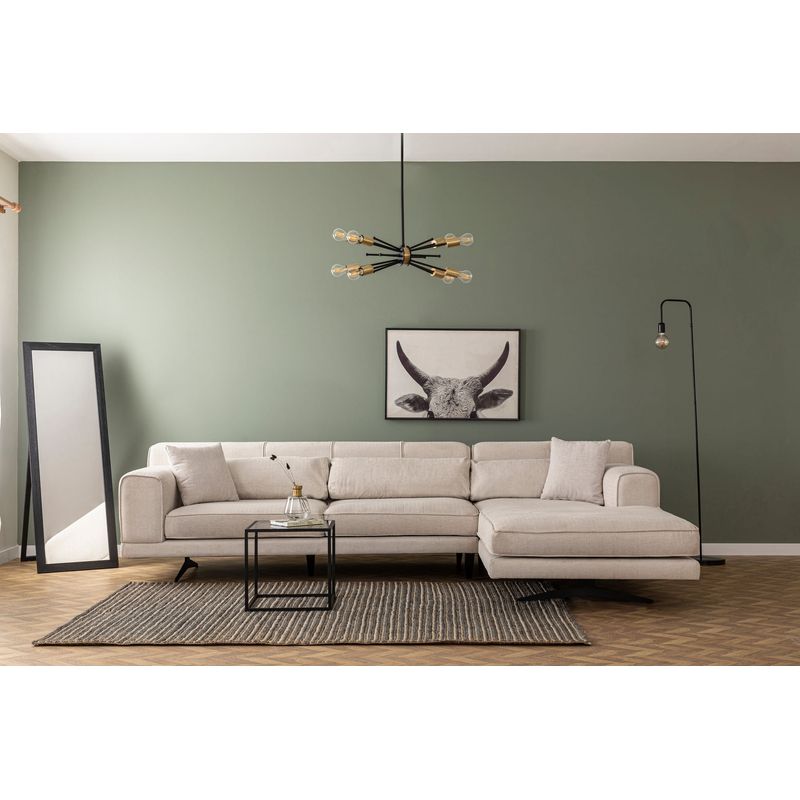 Casa si Gradina - Mobilier - Canapele si coltare - Coltare - Coltar, Hanah Home, lemn fag si pal, bej, 308x198x100 cm - Infinity.ro