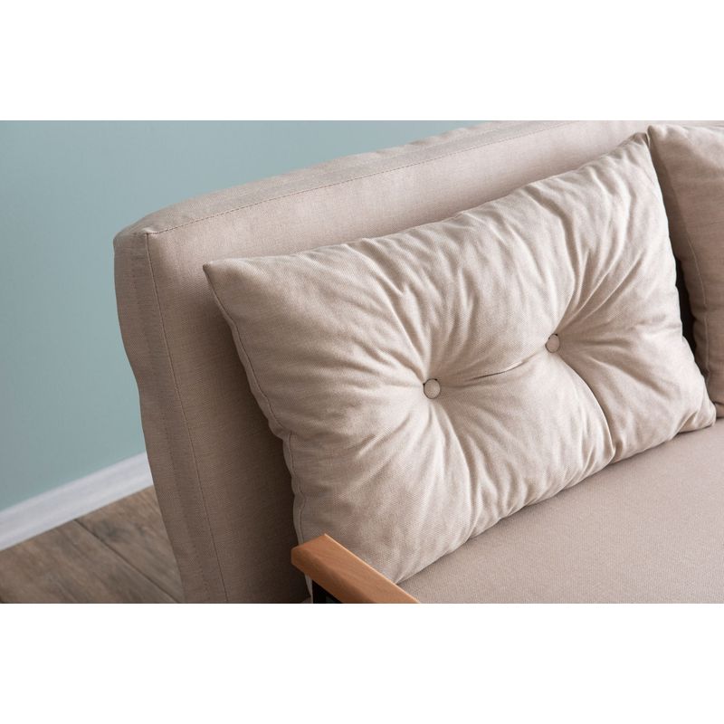 Casa si Gradina - Mobilier - Canapele si coltare - Canapele - Canapea extensibila, Atelier Del Sofa, metal, stofa in, crem, 175x133 cm - Infinity.ro