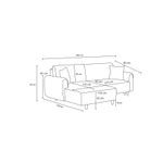 Casa si Gradina - Mobilier - Canapele si coltare - Coltare - Coltar extensibil, Atelier Del Sofa, 100% poliester, antracit, 246x160x85 cm - Infinity.ro