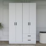 Casa si Gradina - Mobilier - Dulapuri si sifoniere - Dulapuri - Dulap, Hanah Home, pal melaminat, alb mat, 120x45x180 cm - Infinity.ro
