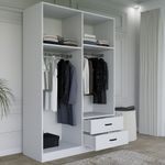 Casa si Gradina - Mobilier - Dulapuri si sifoniere - Dulapuri - Dulap, Hanah Home, pal melaminat, alb mat, 120x45x180 cm - Infinity.ro