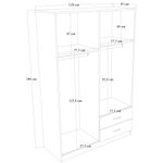 Casa si Gradina - Mobilier - Dulapuri si sifoniere - Dulapuri - Dulap, Hanah Home, pal melaminat, alb mat, 120x45x180 cm - Infinity.ro