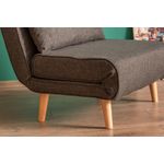 Casa si Gradina - Mobilier - Canapele si coltare - Canapele - Canapea extensibila, Hanah Home, metal, gri inchis, 180x80 cm - Infinity.ro