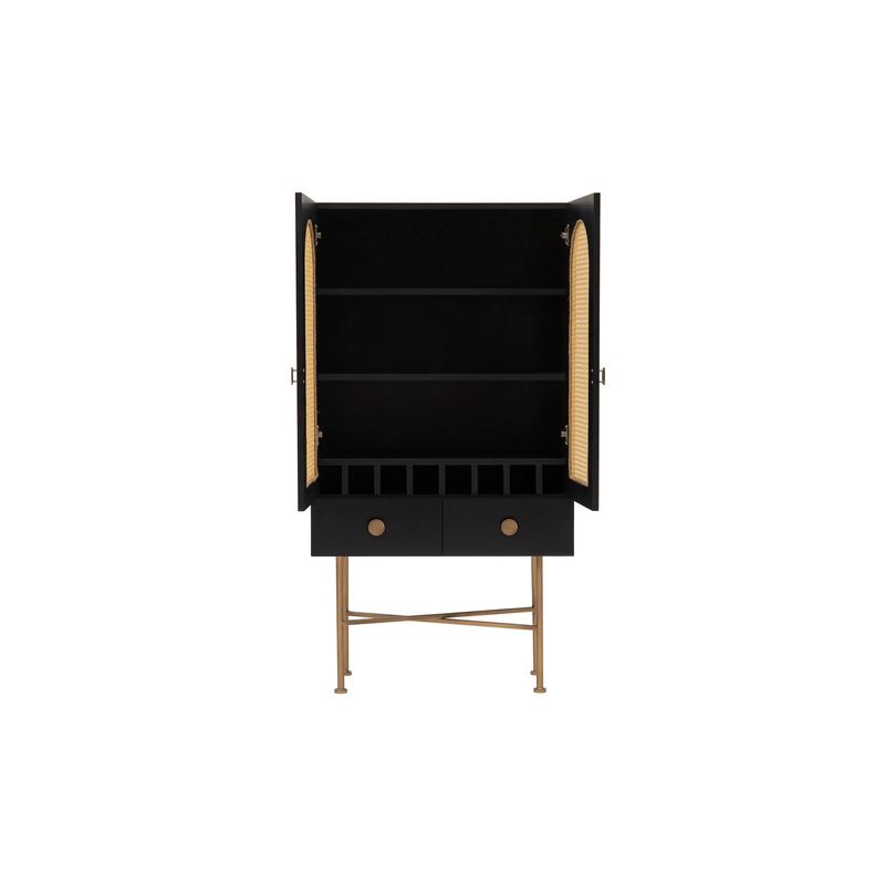 Casa si Gradina - Mobilier - Comode si corpuri - Console - Consola, Hanah Home, pal melaminat, negru, 80x39x150 cm - Infinity.ro