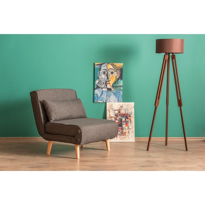 Casa si Gradina - Mobilier - Canapele si coltare - Canapele - Canapea extensibila, Hanah Home, metal, gri inchis, 180x80 cm - Infinity.ro