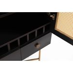 Casa si Gradina - Mobilier - Comode si corpuri - Console - Consola, Hanah Home, pal melaminat, negru, 80x39x150 cm - Infinity.ro