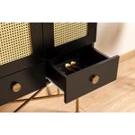 Casa si Gradina - Mobilier - Comode si corpuri - Console - Consola, Hanah Home, pal melaminat, negru, 80x39x150 cm - Infinity.ro