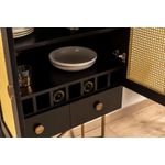 Casa si Gradina - Mobilier - Comode si corpuri - Console - Consola, Hanah Home, pal melaminat, negru, 80x39x150 cm - Infinity.ro