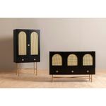 Casa si Gradina - Mobilier - Comode si corpuri - Console - Consola, Hanah Home, pal melaminat, negru, 80x39x150 cm - Infinity.ro