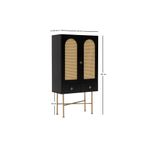 Casa si Gradina - Mobilier - Comode si corpuri - Console - Consola, Hanah Home, pal melaminat, negru, 80x39x150 cm - Infinity.ro