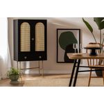 Casa si Gradina - Mobilier - Comode si corpuri - Console - Consola, Hanah Home, pal melaminat, negru, 80x39x150 cm - Infinity.ro