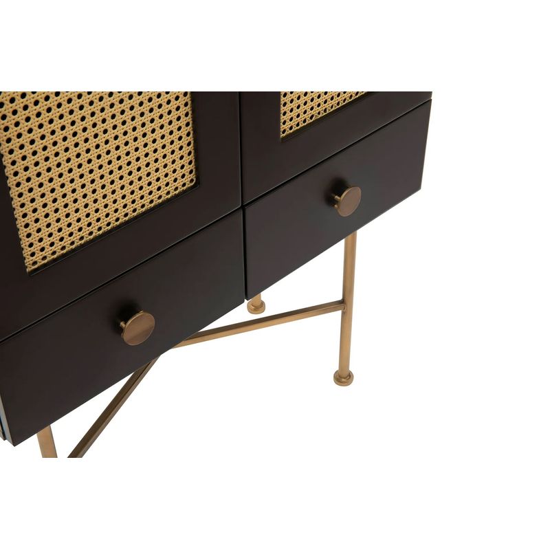Casa si Gradina - Mobilier - Comode si corpuri - Console - Consola, Hanah Home, pal melaminat, negru, 80x39x150 cm - Infinity.ro