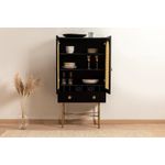 Casa si Gradina - Mobilier - Comode si corpuri - Console - Consola, Hanah Home, pal melaminat, negru, 80x39x150 cm - Infinity.ro