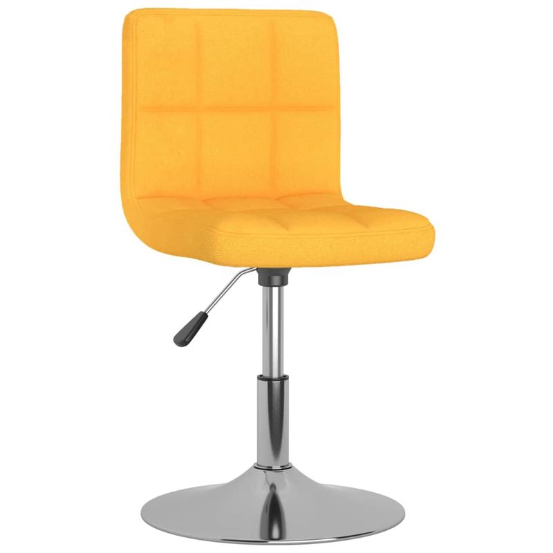 Casa si Gradina - Mobilier - Scaune si fotolii - Scaune - Scaune de bucatarie pivotante, 2 buc., galben, textil - Infinity.ro
