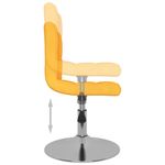 Casa si Gradina - Mobilier - Scaune si fotolii - Scaune - Scaune de bucatarie pivotante, 2 buc., galben, textil - Infinity.ro