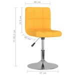 Casa si Gradina - Mobilier - Scaune si fotolii - Scaune - Scaune de bucatarie pivotante, 2 buc., galben, textil - Infinity.ro